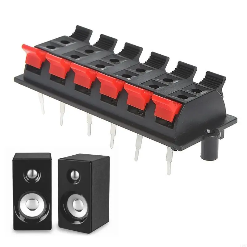 Plastic and Metal Speaker Terminal Strip Block Ac 50v 3A Rated Load Terminal