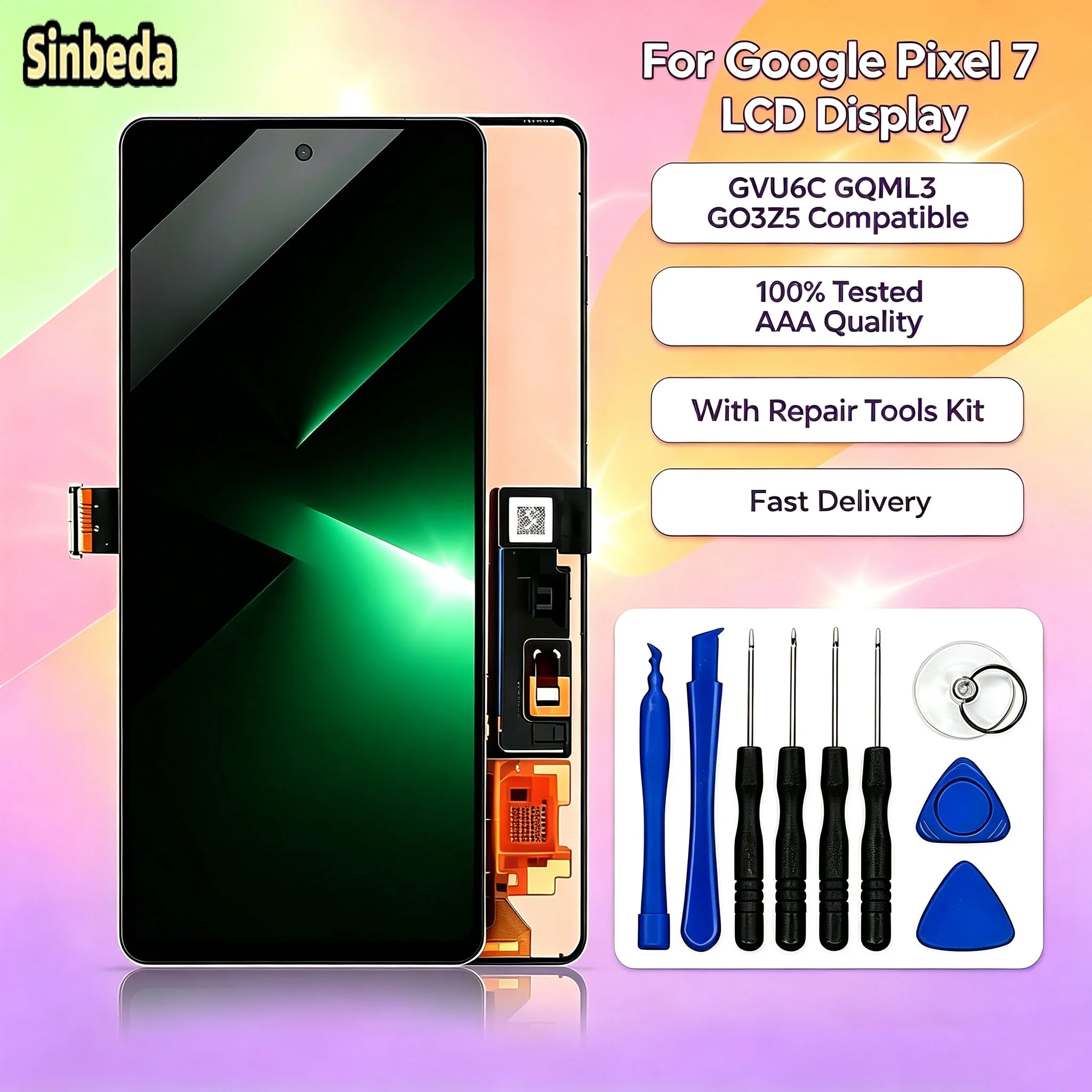 Replacement OLED TFT Display For Google Pixel 7 LCD Display Digitizer Assembly Touch Tested Screen 6.3 Inch With Repair Tools