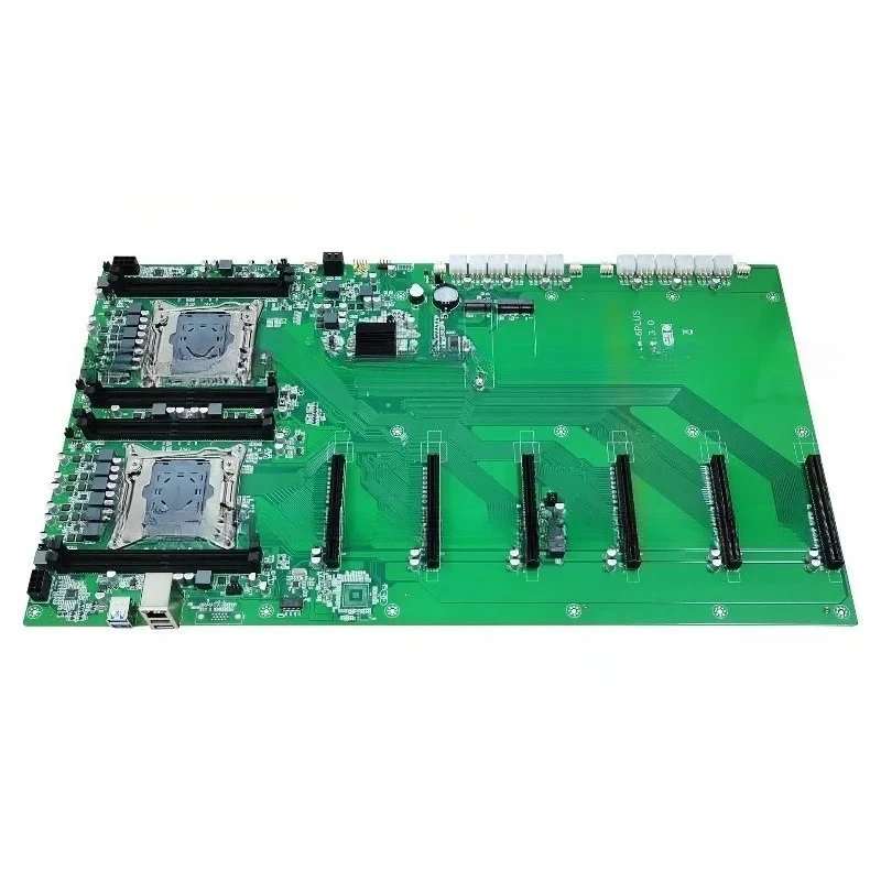 X99 Dual‑Socket PLUS Motherboard LGA2011‑3 DDR4 6 PCIe Graphics Card Slots Wide Spacing For Desktop Server DIY Host