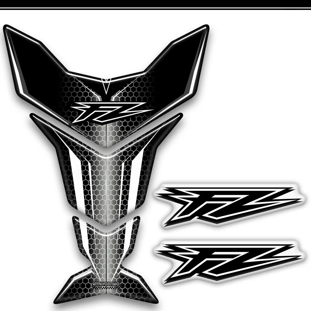 For Yamaha FZ FZ6 FZ6N FZ8 FZ8N FZ1 FZ1000 FZ07 FZ09 FZ10 Tank Pad Fuel Oil Kit Knee Emblem Badge Logo Protector Decal Stickers