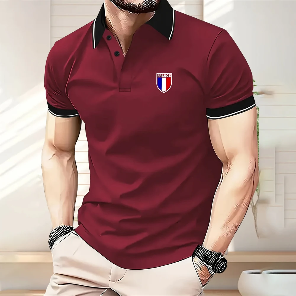 

Men's New Summer Casual Fashion Loose Plus Size 3d Print Pattern Printed Lapel Short Sleeved Polo Shirt Men Clothing Male Shirts
