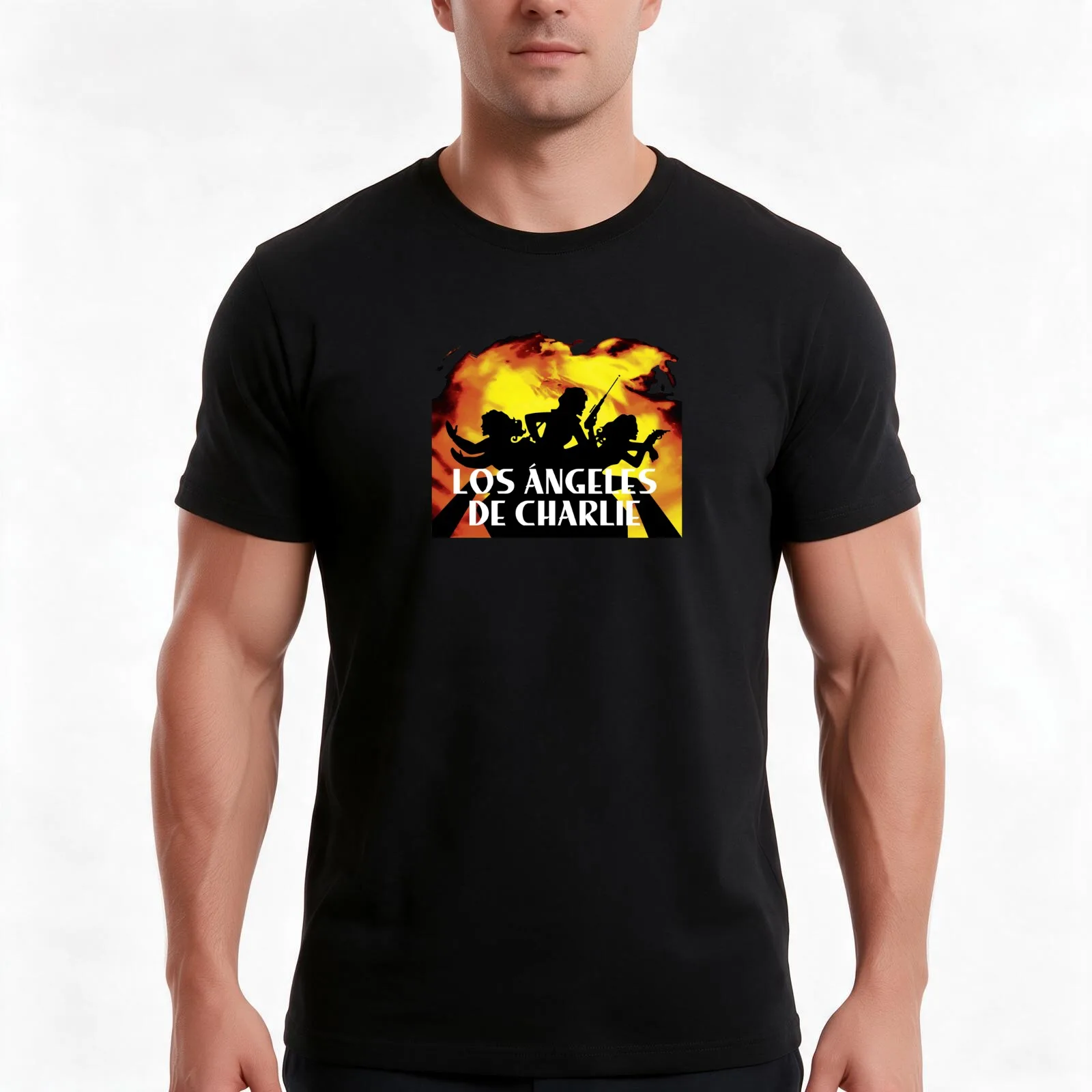 ANGELS LES ANGELES DE CHARLIE T-Shirt, Summer Casual Cotton Tee, Oversized Streetwear Tops, Vintage Graphic Print, 100% Cotton