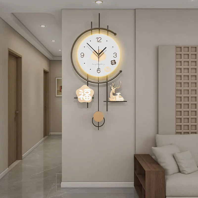 Round Upgrade Elegant Wall Clock Unique Premium Nordic Design Digital Clock Living Room Modern Orologio Da Parete Home Decor