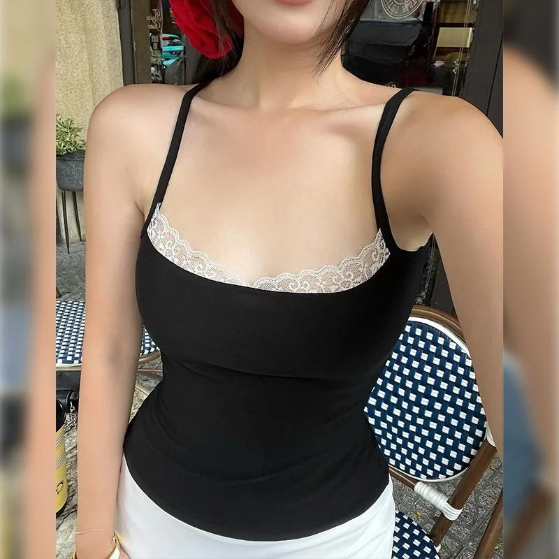 

Сексуальный топ-бандо с кружевной отделкой, облегающий, женский, из полиэстера и спандекса, летний, 2024