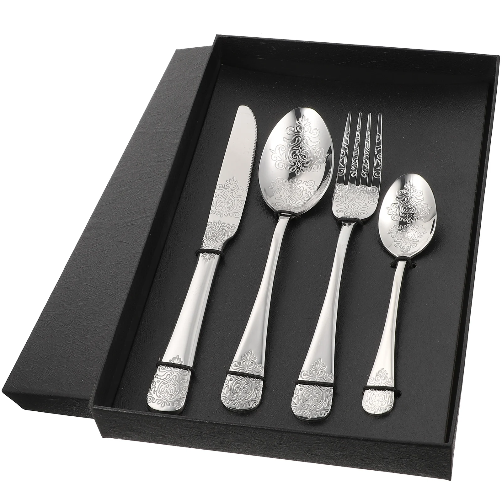 

Stainless Steel Cutlery Set Spoon Fork Knife Matte Finish Comfort Grip Home Restaurant Party Buffet Dinnerware Set