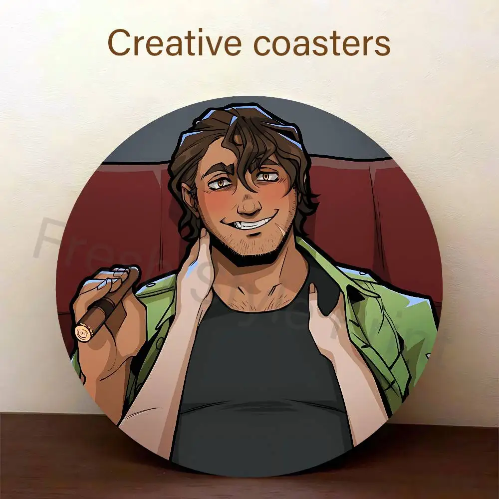 Game YKMET S-Strade Round Anime Wooden Coasters DIY Decorations Birthday Valentine Gifts 4