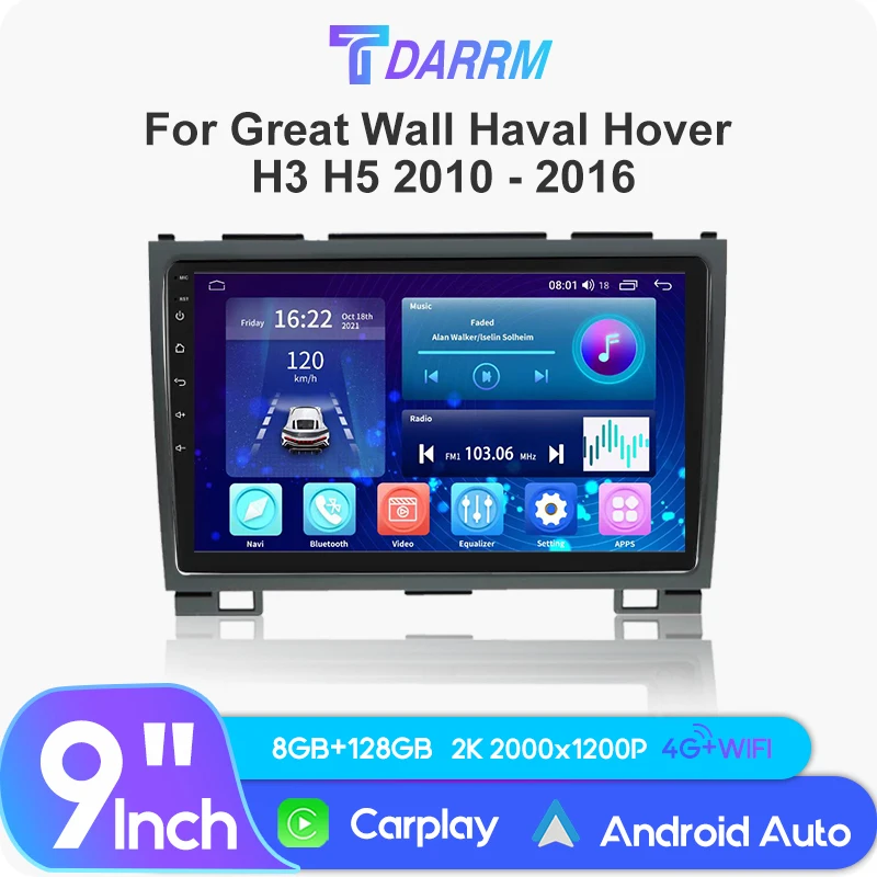 

Car AutoRadio Android12 For Great Wall Haval Hover H3 H5 2010-2016 Wireless Carplay Navigation GPS Car Multimedia Vedio Player