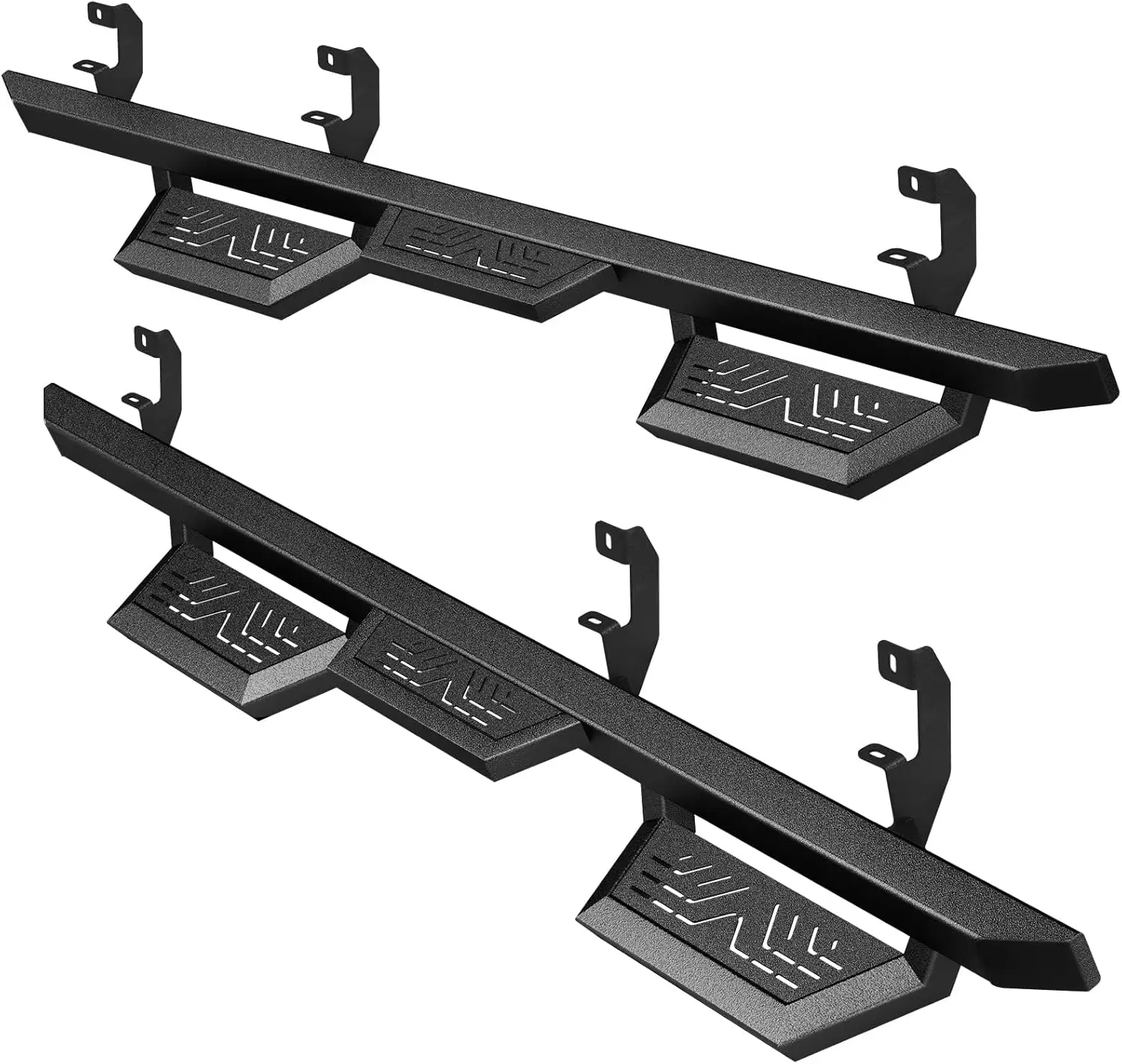 

Выдвижные подножки, совместимые с Chevy Silverado 1500 Crew Cab 2019-2025, боковые ступеньки из углеродистой стали, направляющие Nerf Bars