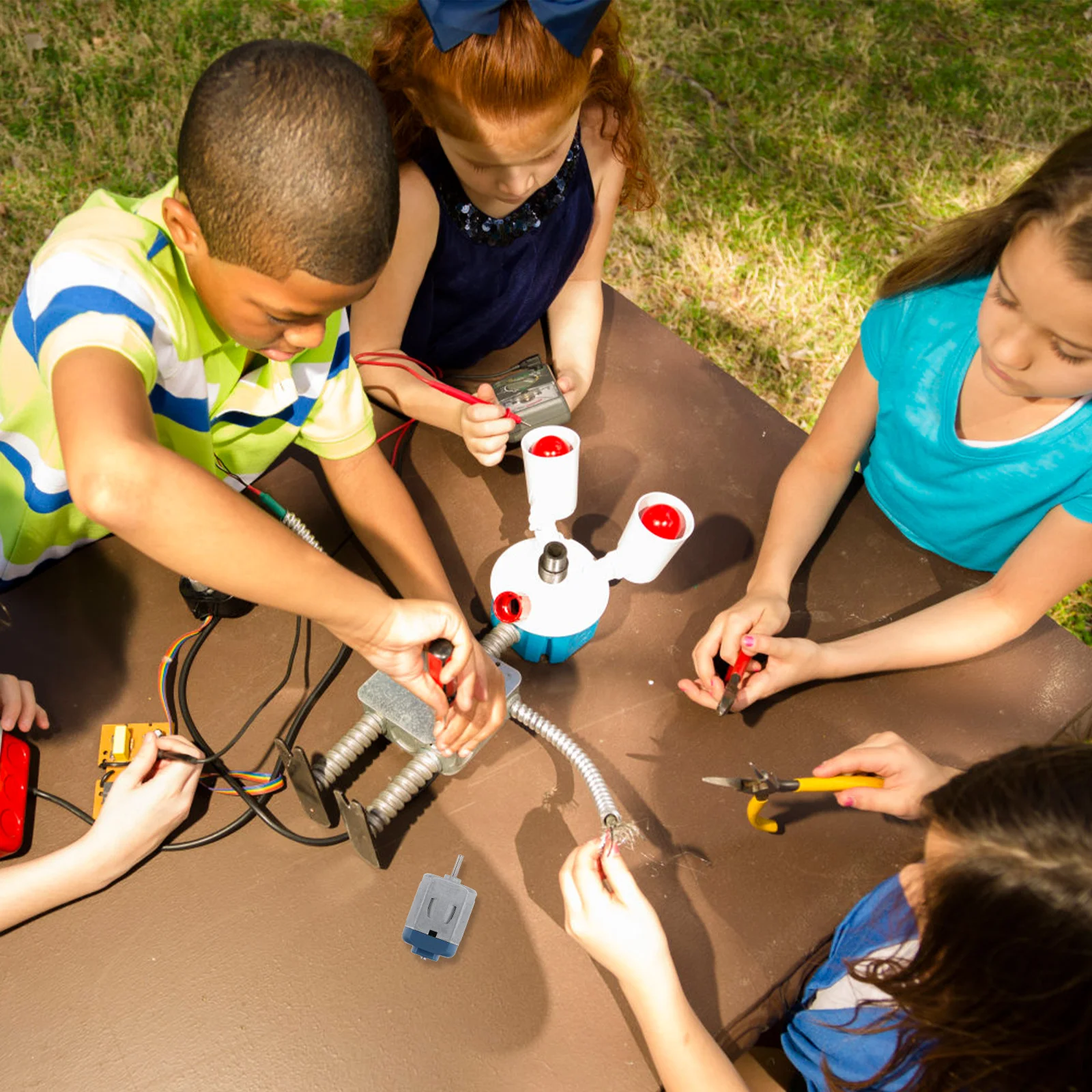 10 Stück DC 3 V-6 V Miniatur-Gleichstrommotor für elektrisches Spielzeugauto, Roboter, DIY-Teile, Kinderspielzeug, Teile, Getriebemotor, Minimotor