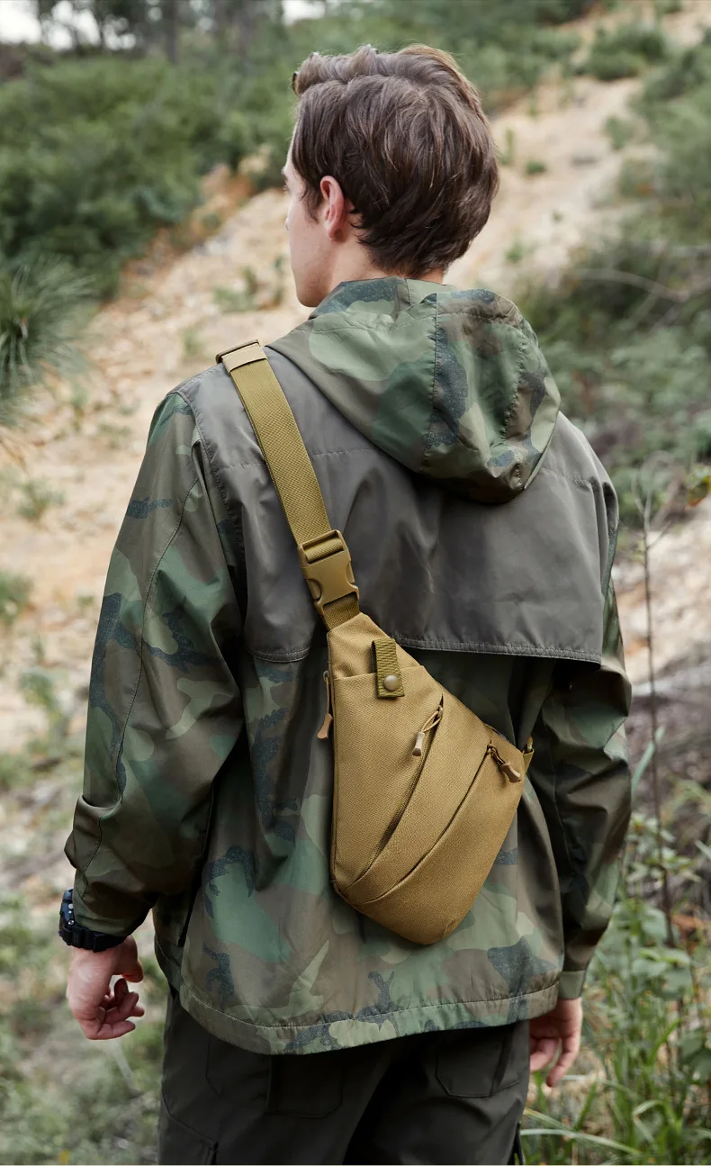 

Камуфляжная велосипедная походная сумка для улицы, легкая сумка через плечо на одно плечо, водонепроницаемая нагрудная сумка на одно плечо