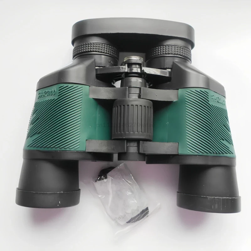 7X35 Adjustable Focus Binocular Telescope High Definition Red Lens Coating Low Light Optics For Outdoor Travel Sightseeing Birdw