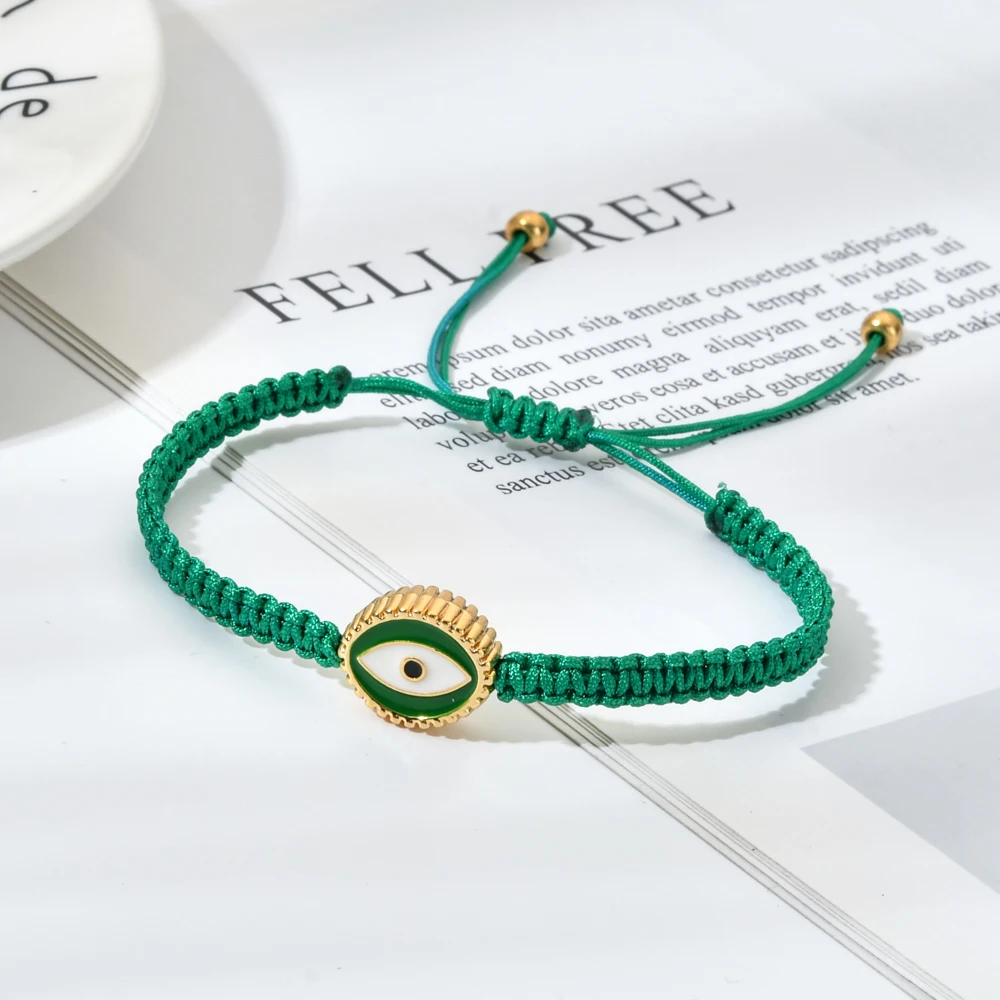 Pink Turkish Eye Bracelets For Women Evil Eye Handmade Braided Rope Knots Lucky Jewelry Friendship Bracelets