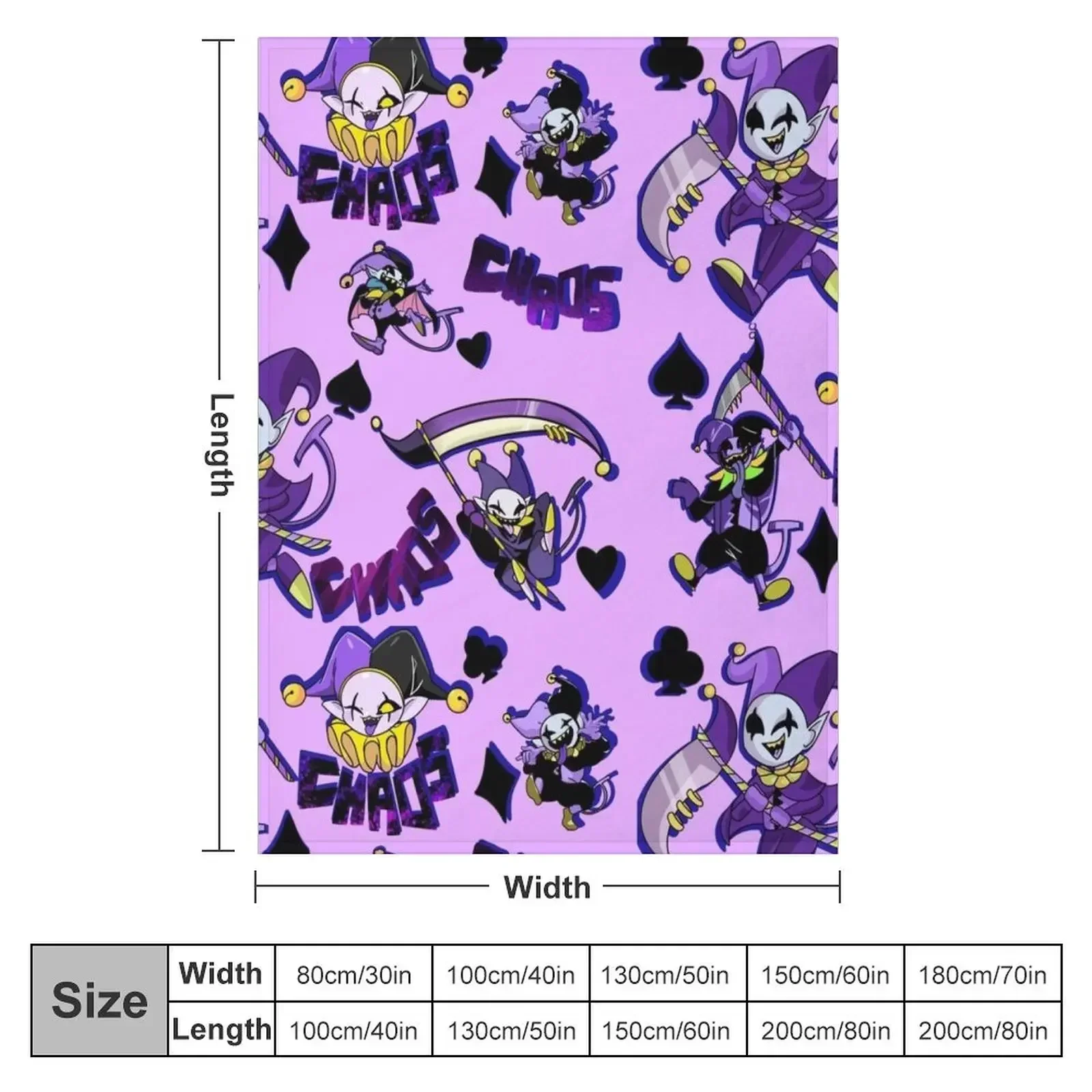 Jevil chaos Throw Blanket For Baby Flannel Shaggy Softest Blankets