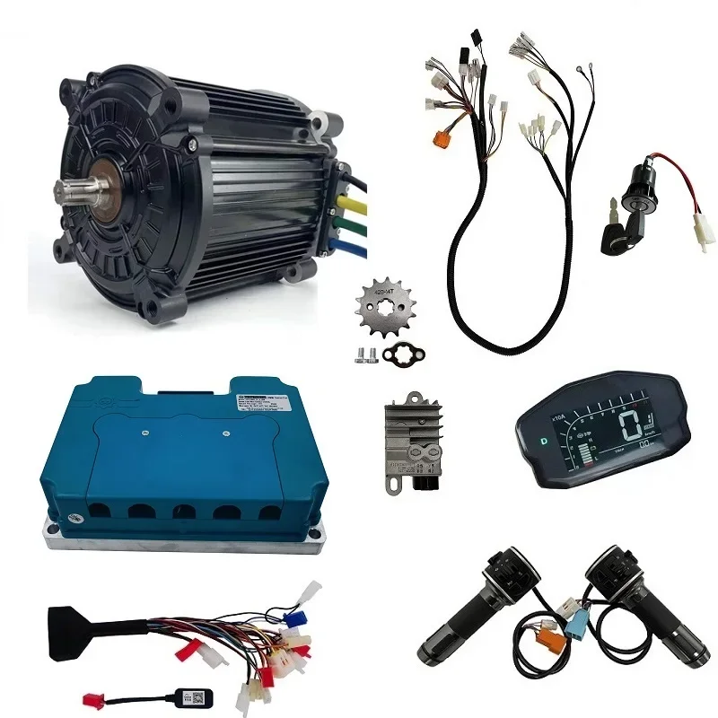 

QS MOTOR 8000W Средний привод силовой Поезд полный комплект преобразования для электрического мотоцикла