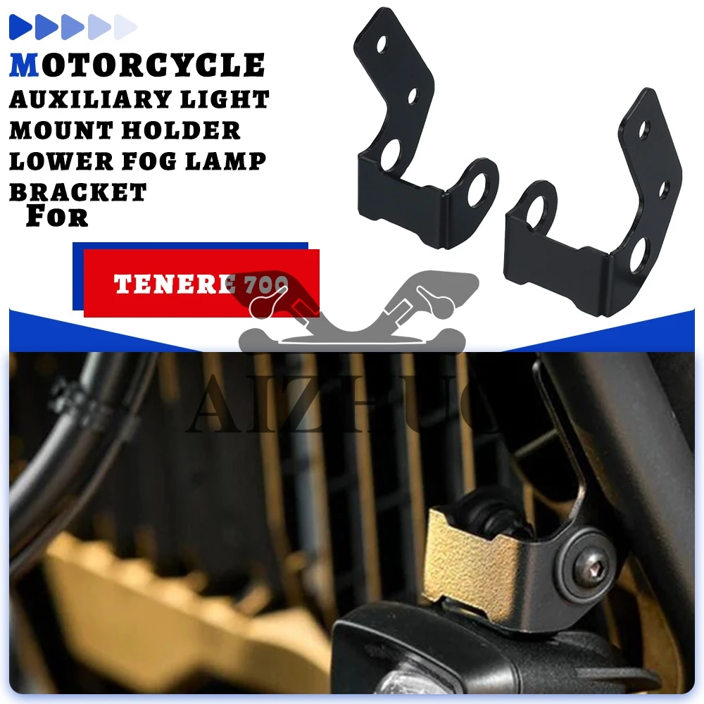 

For Yamaha Tenere 700 World Raid 2022-2023-2024 Auxiliary Light Mount Holder Lower Fog Lamp Bracket Motorcycles Accessories Para