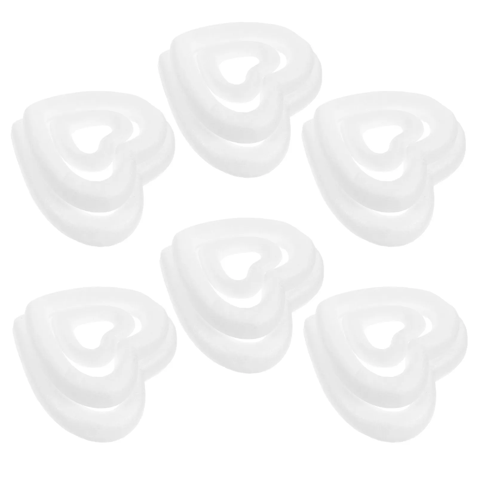 

18Pcs Heart Foam Wreath Forms Blank Foam Shapes for Wedding Valentine Party Decoration DIY Craft Supplies Wreath Form