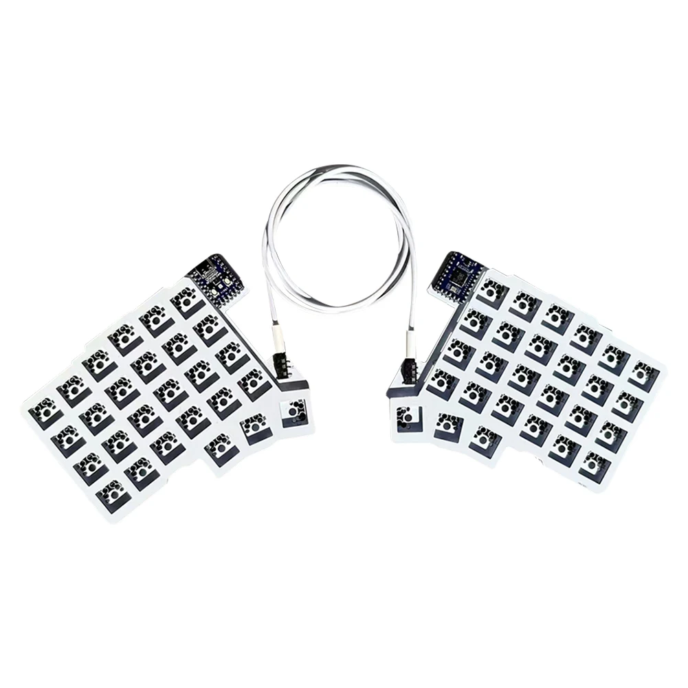 Keyboard Terpisah Keyboard Ergonomi Berkabel Keyboard Gaming Hot Swap Keyboard Tata Letak Terpisah Aksesori PC Gamer yang Disesuaikan