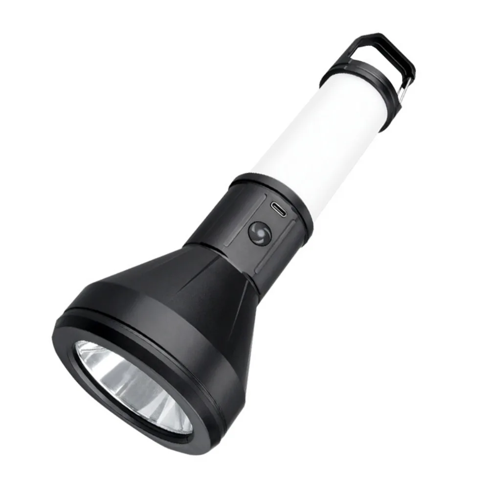 Dual-Light Source Camping Flashlight Multi-Gear Dimmable Portable Warm Light Torch for Outdoor Adventure & Cycling