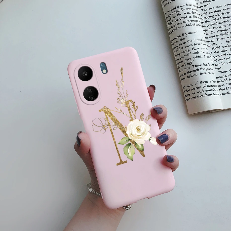 For Xiaomi POCO C65 Case Cute Letters Soft Silicone Rubber Fundas Protector Coque Cover For POCO C65 POCOC65 C 65 TPU Phone Case