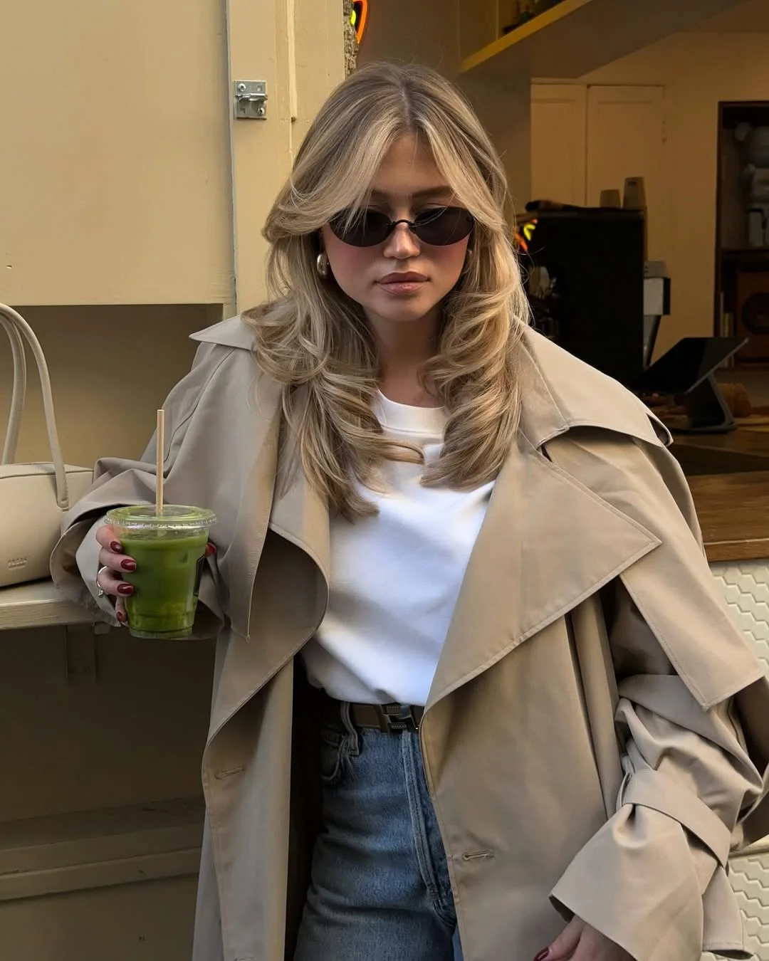 Women Casual Lace Up Long Trench Coat Chic Solid Color Full Sleeve Lapel Windbreaker 2025 New Fashion Loose Commute Jackets