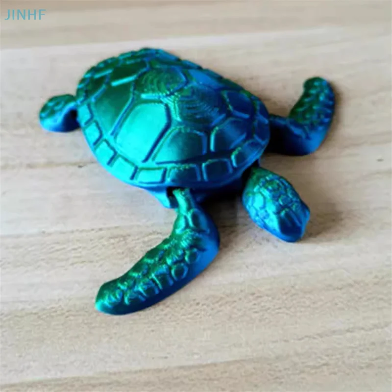 3D Printed Turtle Model With Movable Joints Creative Collection Desktop Decoration Realistic Animal Figures Children's Gift