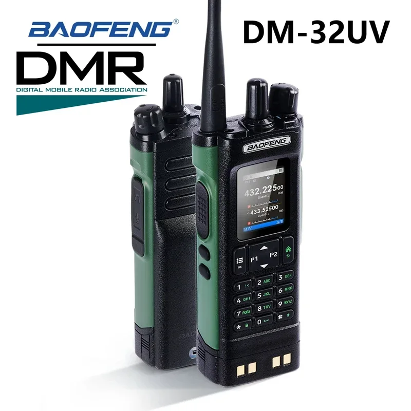 BAOFENG Dmr DM-32UV Walkie Talkie GPS 8W Bluetooth APP Programmierung Aufnahme Drahtlose Scan Frequenz Typ-C Ladegerät UV32