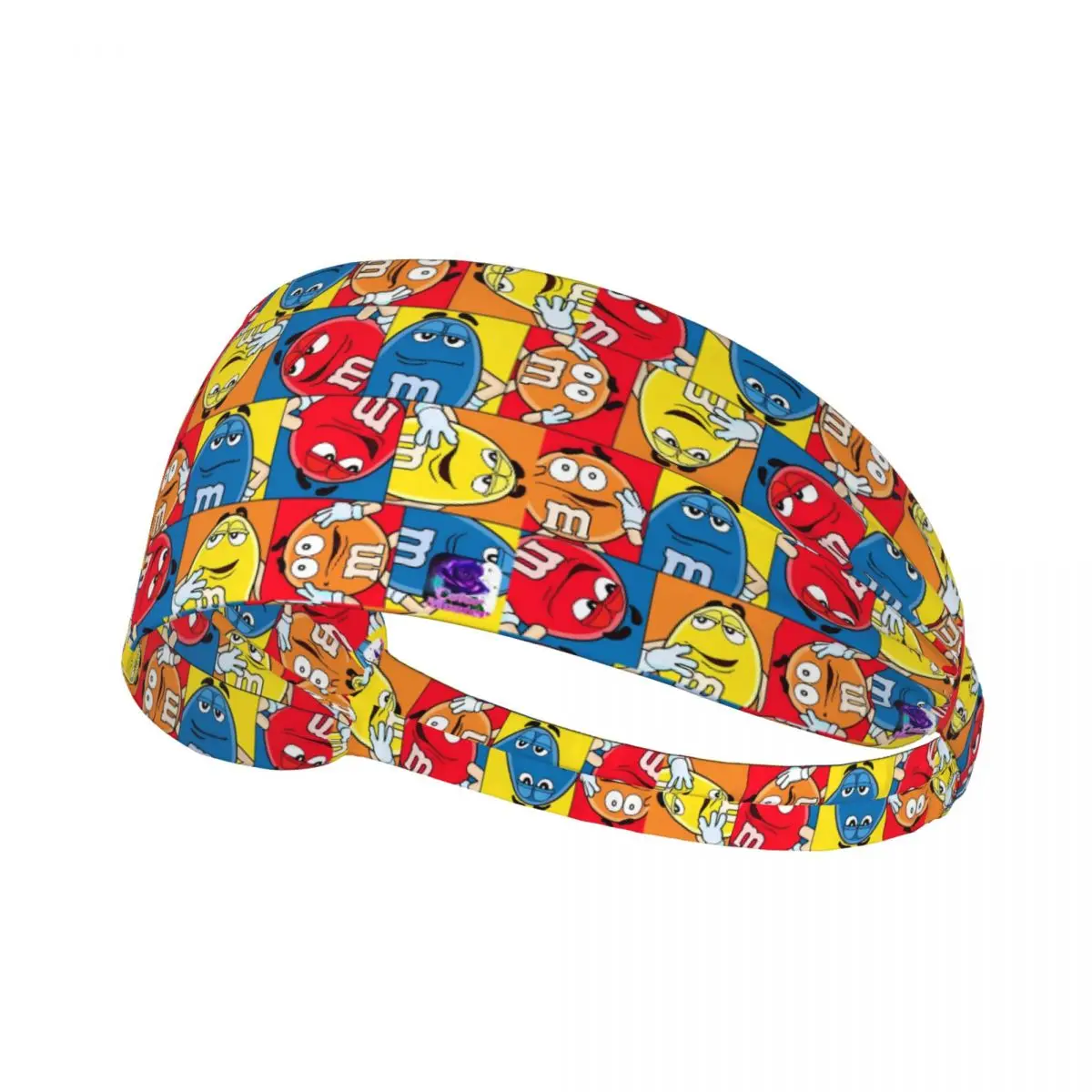 

Custom M-M&M's Candy Character Funny Cartoons Headband Women Men Non Slip Moisture Wicking Workout Sweatband for Cycling