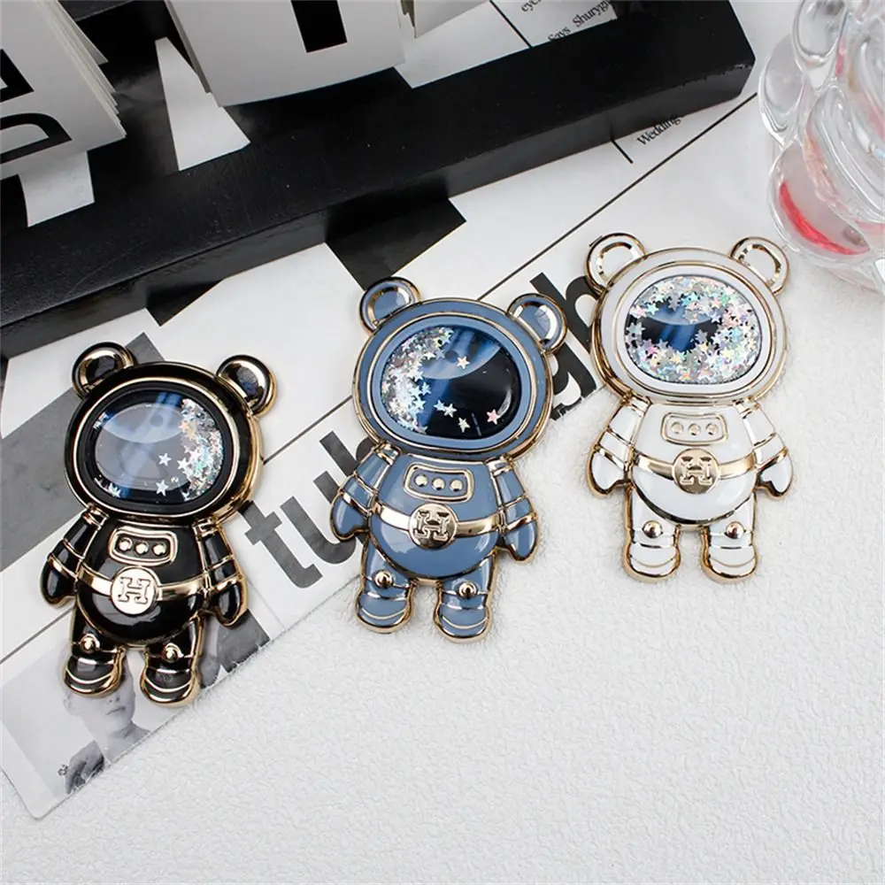 

Support Smartphone Mobile Phone Holder Glitter Liquid Quicksand Phone Kickstand Space Bear Phone Holder Astronaut Phone Holder