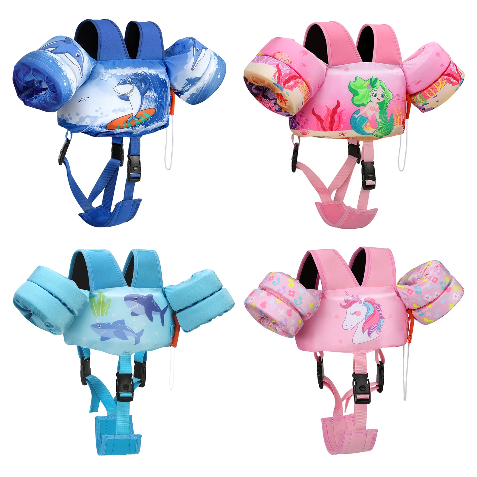 Baby Arm Ring Buoyancy Vest Garment Of Floating Kids Safety Life Vest 6-32KG Cartoon Children's Swim Life Jackets Puddle Jumper