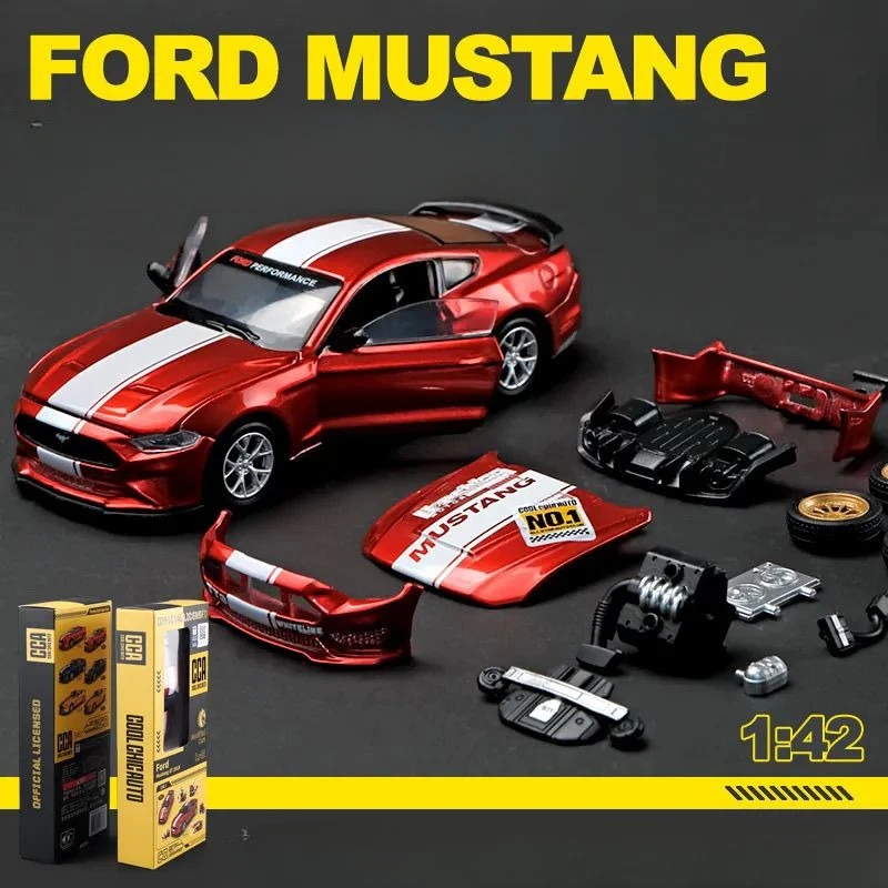 

DIY Customizable 1:43 Scale Ford Mustang Alloy Car Model Kit - Unique Racing Car Collectible for Hobbyists & Enthusiasts