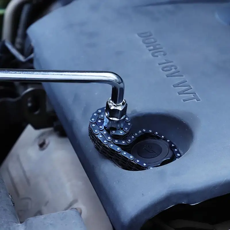 

Ключ для фильтра Сверхмощный регулируемый ключ для фильтра с трещоткой и высоким крутящим моментом с двойными цепями Инструмент для обслуживания автомобильного ключа