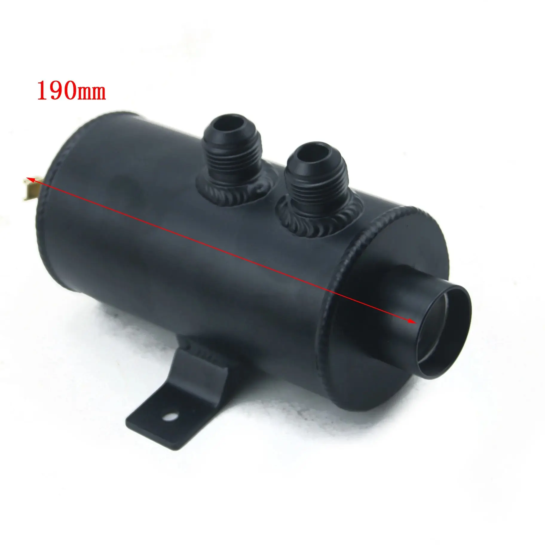 Universal 0.75L Oil Catch Can Tank with Breather Filter Aluminium 10 AN Round Brushed Baffled Separator bracket