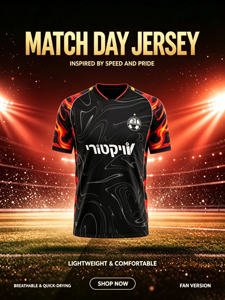 2026 Hapoel Be'er Sheva Trikot Herren Damen Sommer Neu 3D-Druck Sport T-Shirt Training Atmungsaktiv Lässig Schnelltrocknend Sweatshirt