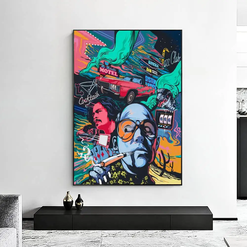 الخوف الكراهية لاس فيغاس ملصق HD الفن لزجة جدار مقاوم للماء غرفة المعيشة المنزلي غرفة نوم الديكور الجمالي #5