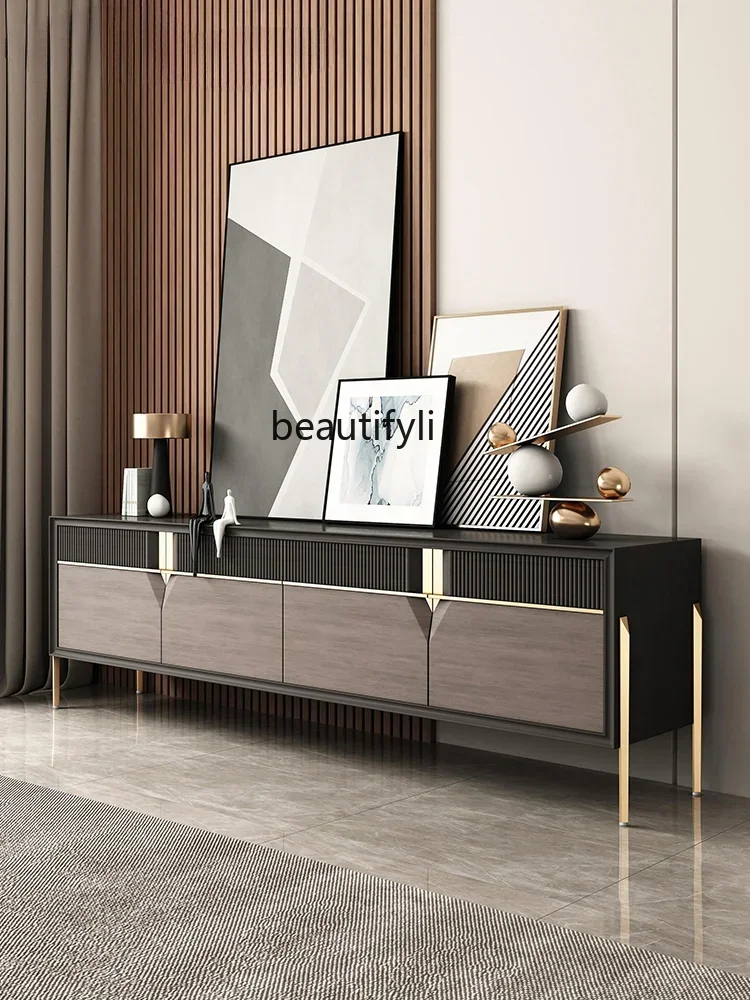 

TV Cabinet and Tea Table Combination Villa Model House Coffee Table Living Room Entrance Cabinet Floor Cabinet
