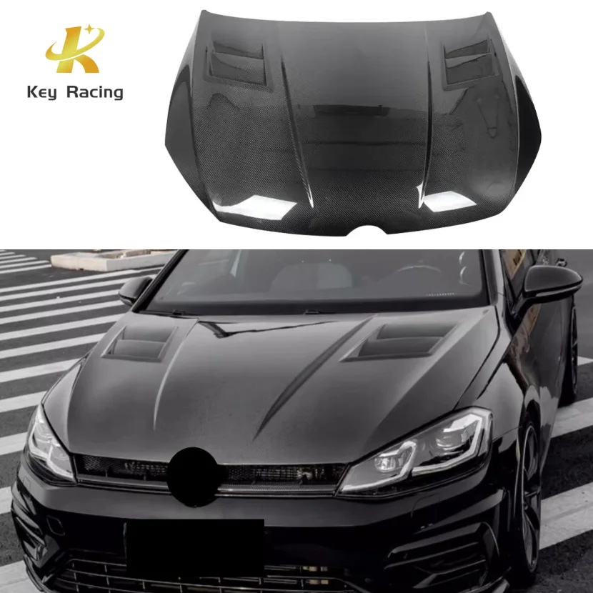 For Volkswagen Golf 7 MK7 MK7.5 Aspec Style Front Hood Carbon Fiber Engine Hood Cover Bonnet