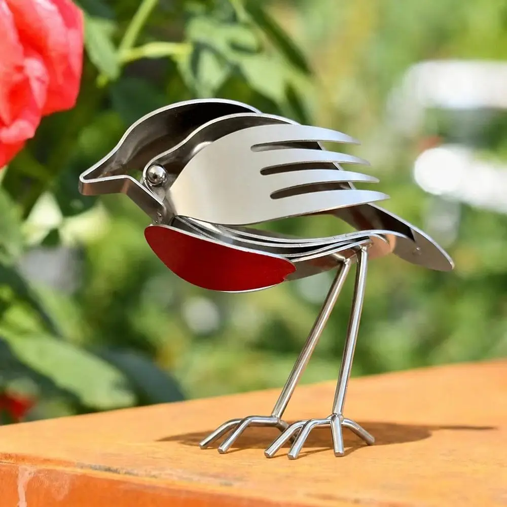 Gifts Handmade Robin Metal Art Sculpture Mockingbird Metal Robin Desktop Small Ornament Robin Statue Bird