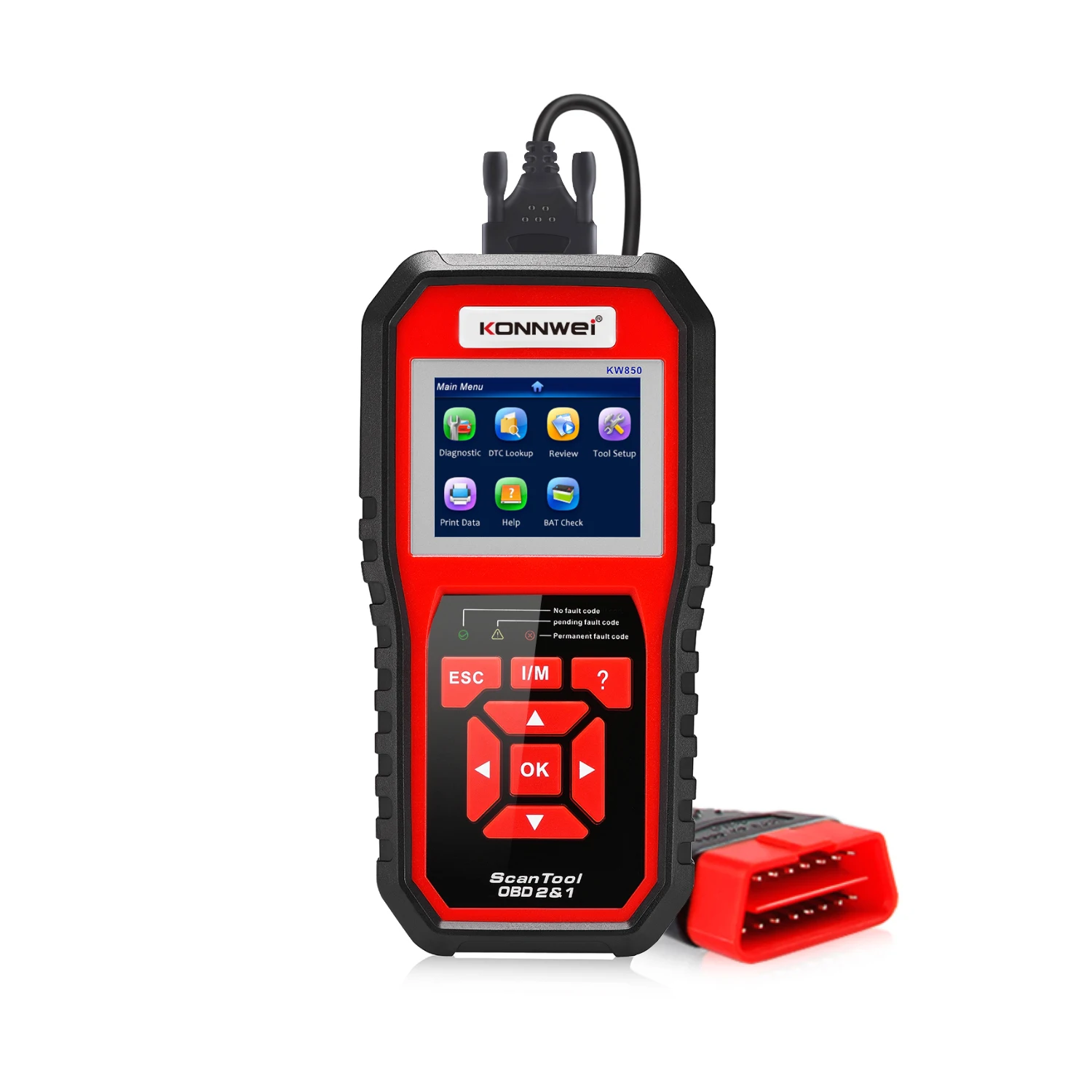 

ELM327 OBD 2, инструмент автоматического сканирования KW850, устройство считывания кодов OBDII, инструмент автоматической диагностики