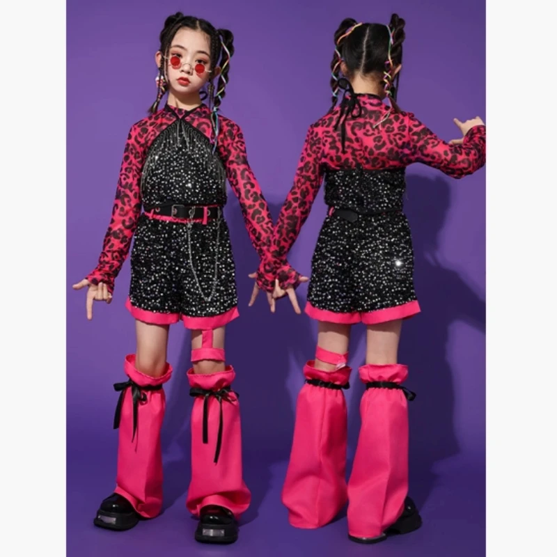 Children's Jazz Dance, Street Dance Costumes, Color Coded Dopamine Dance, Children's Runway Fashion Performance Costumes