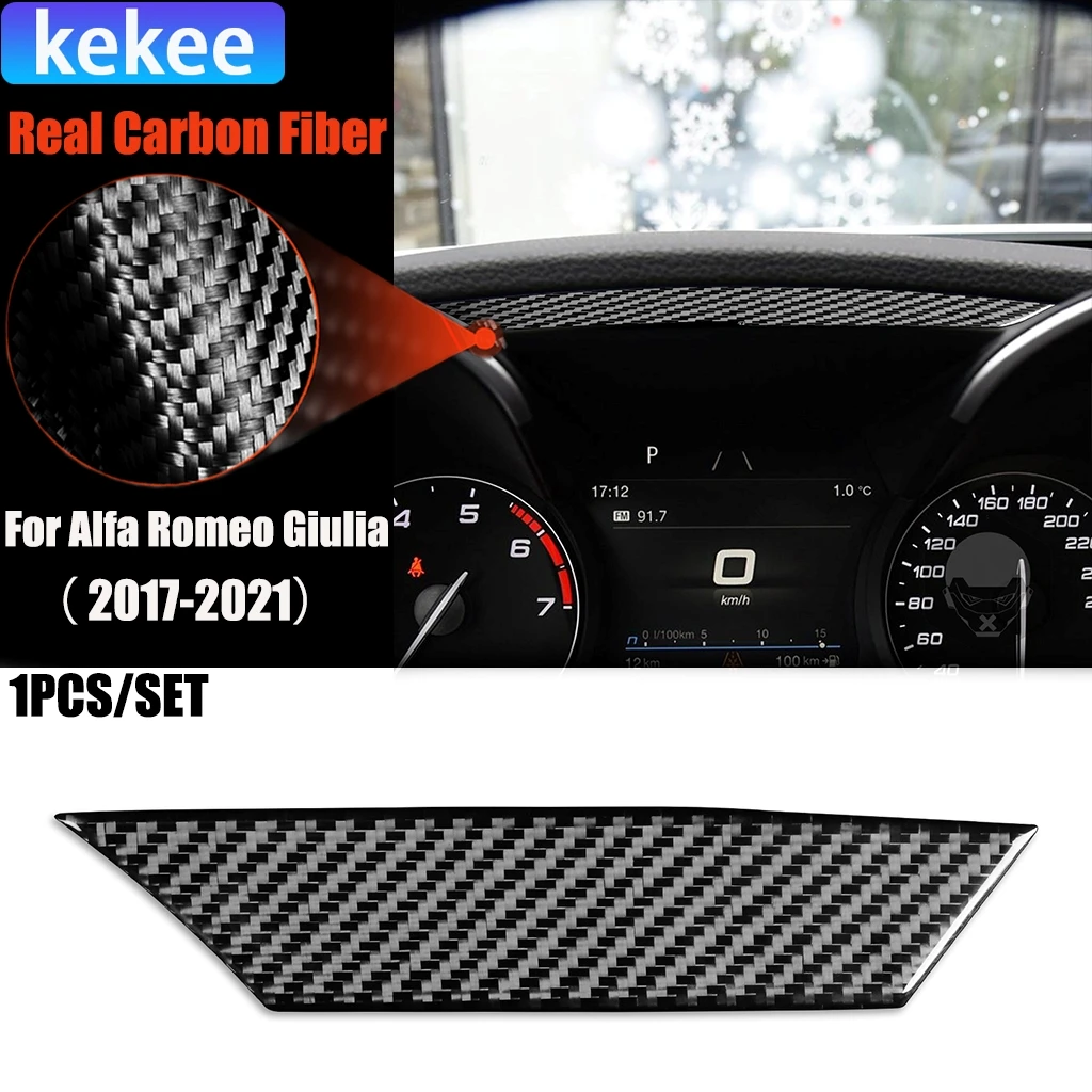 

Carbon Fiber Car Accessories Dashboard Speedometer Modified Interior Trim Cover Soft Sticker For Alfa Romeo Giulia 2017-2021