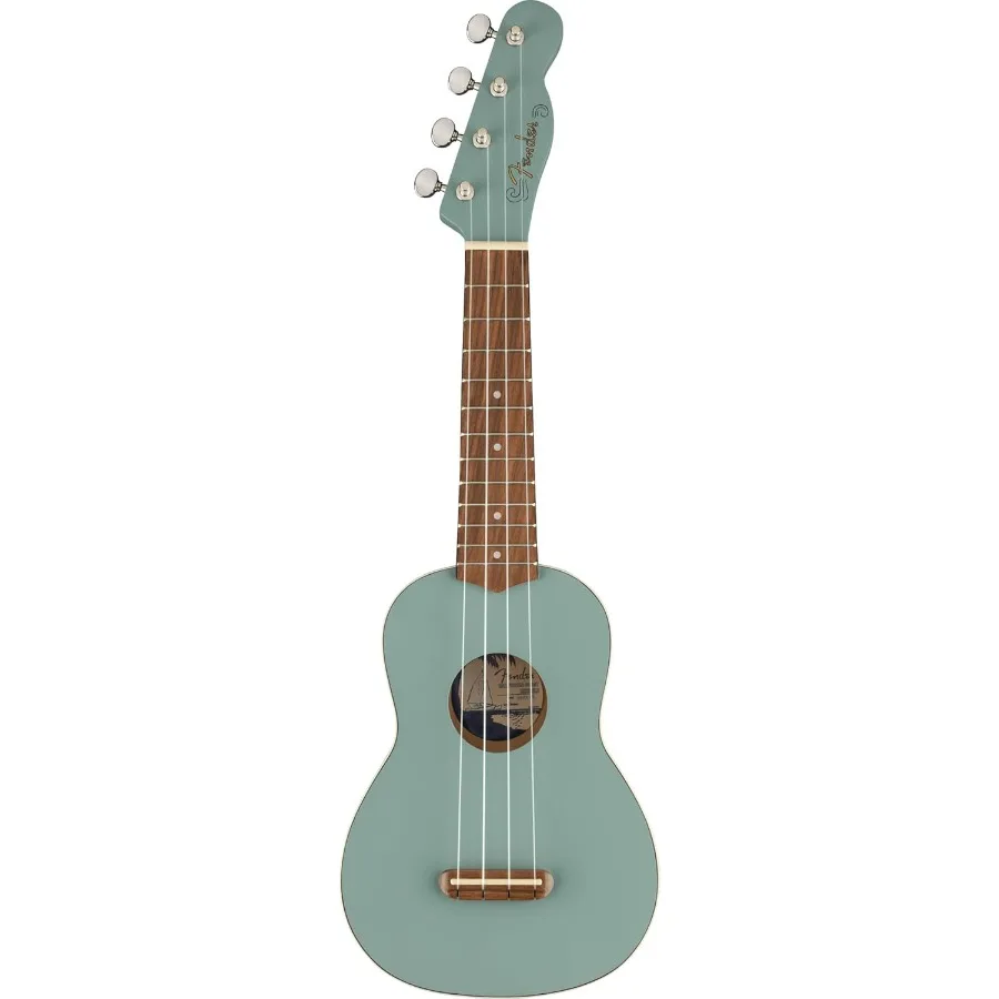 Ukelele soprano veneciano en gris sónico para entusiastas de la música y principiantes Diseño compacto con tono rico y jugabilidad suave I