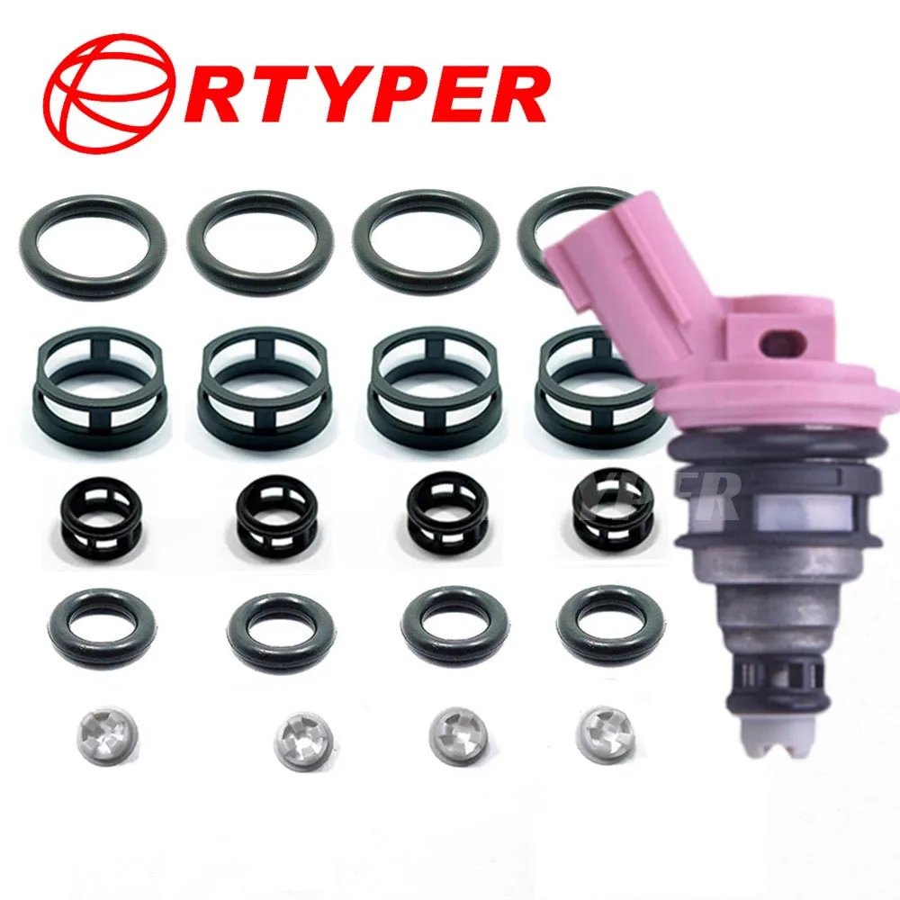 Juego de 4 kits de reparación de inyectores para Nissan Altima Maxima 300ZX SR20DE Infiniti 16600-53J00, 16600-10Y00