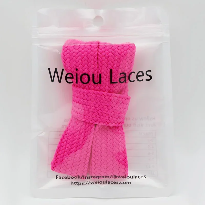 Fashion Weiou Laces 2cm Widened Flat Single Layer Polyester Wide Shoelaces for Casual Sports Shoes Sneakers Women Hoodie Cord