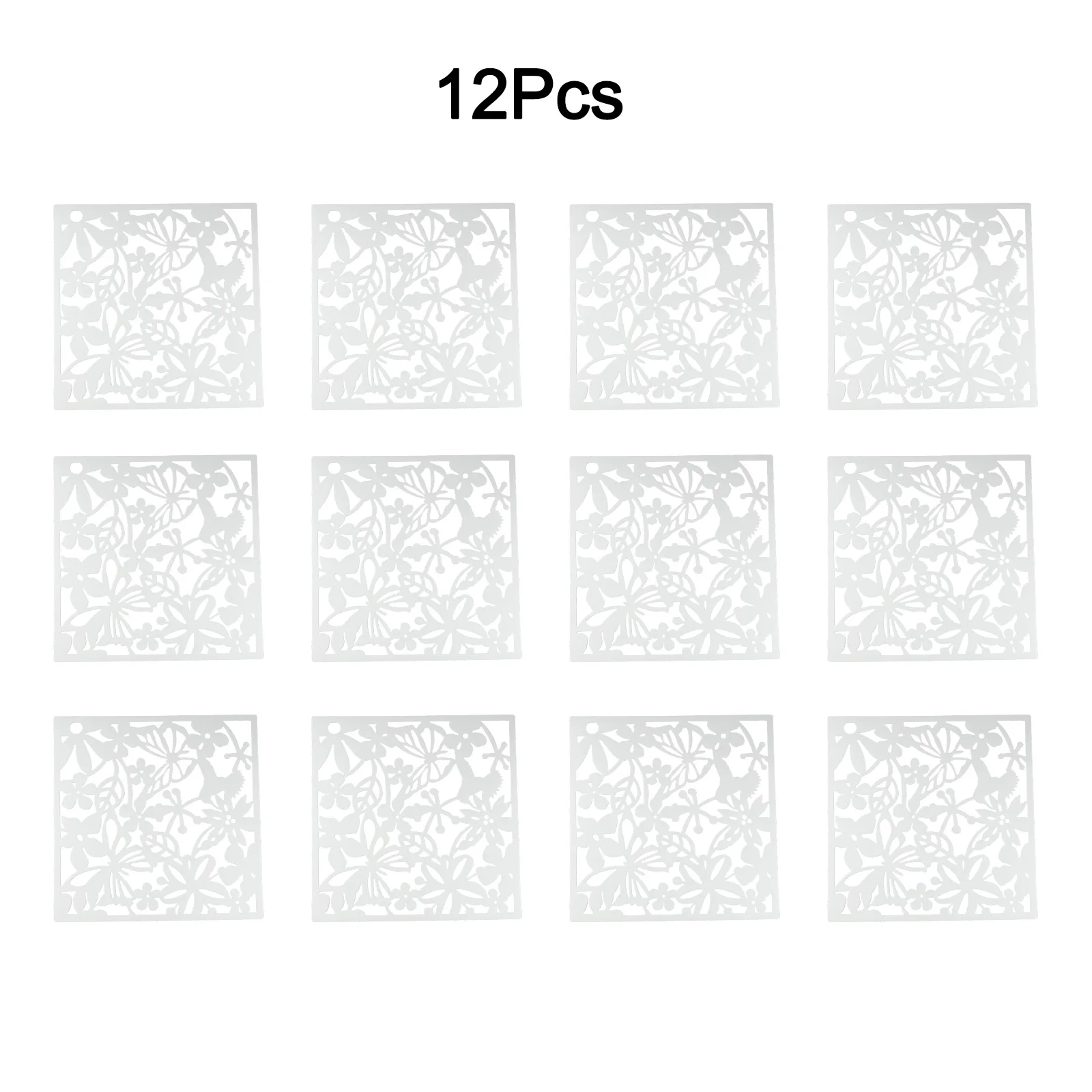 12PCS 40x40CM Hanging Room Divider Living Room Partition Screen Hanging Hollow Interiors Room Curtain For Home DIY Arts Decor