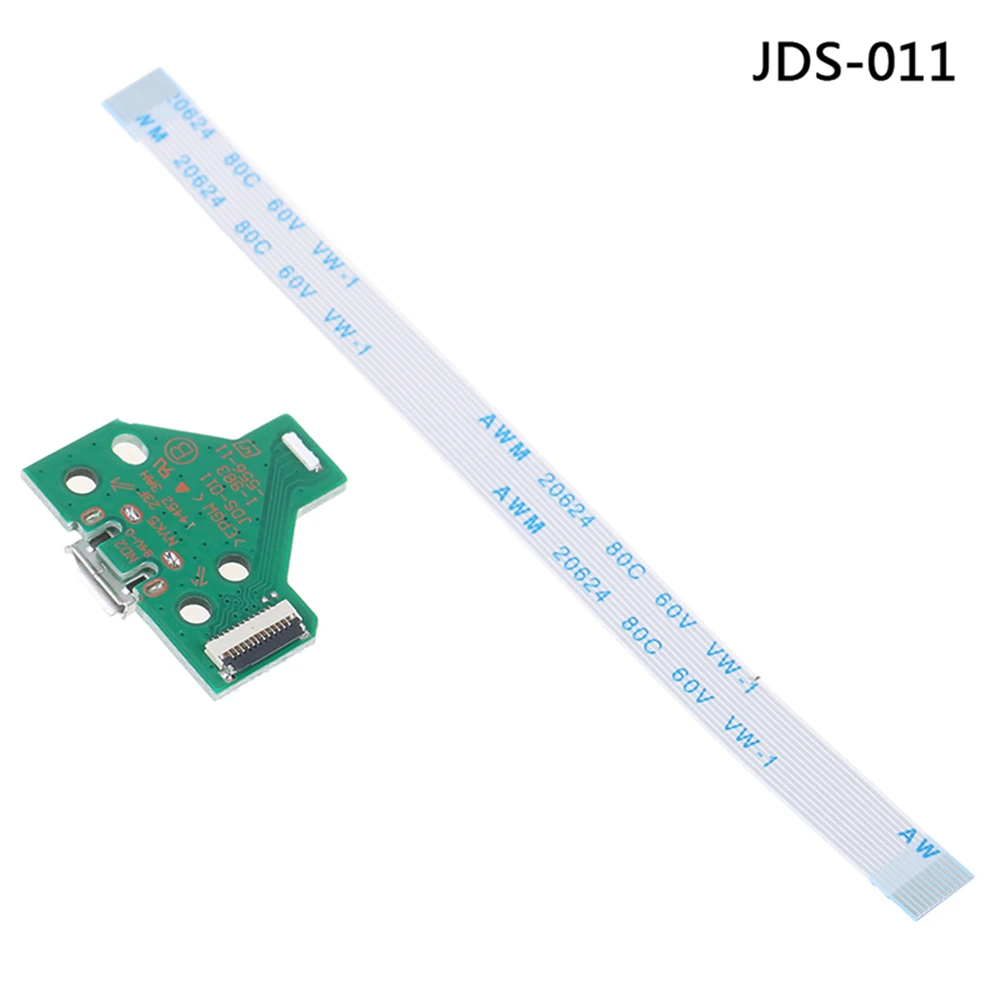 1Pcs USB Charging Port Socket Circuit Board For 12Pin JDS 011 030 040 055 14Pin 001 Connector For PS4 Controller