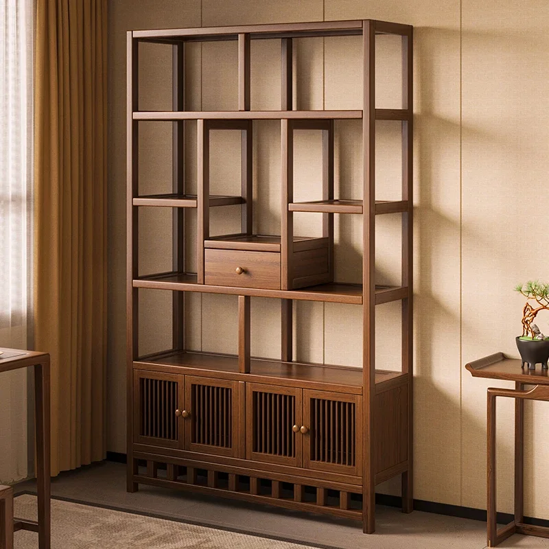Новая китайская стойка для богу, чайная стойка для чайной комнаты, чайный сервиз из нелиссива дерева, стеллаж для хранения
