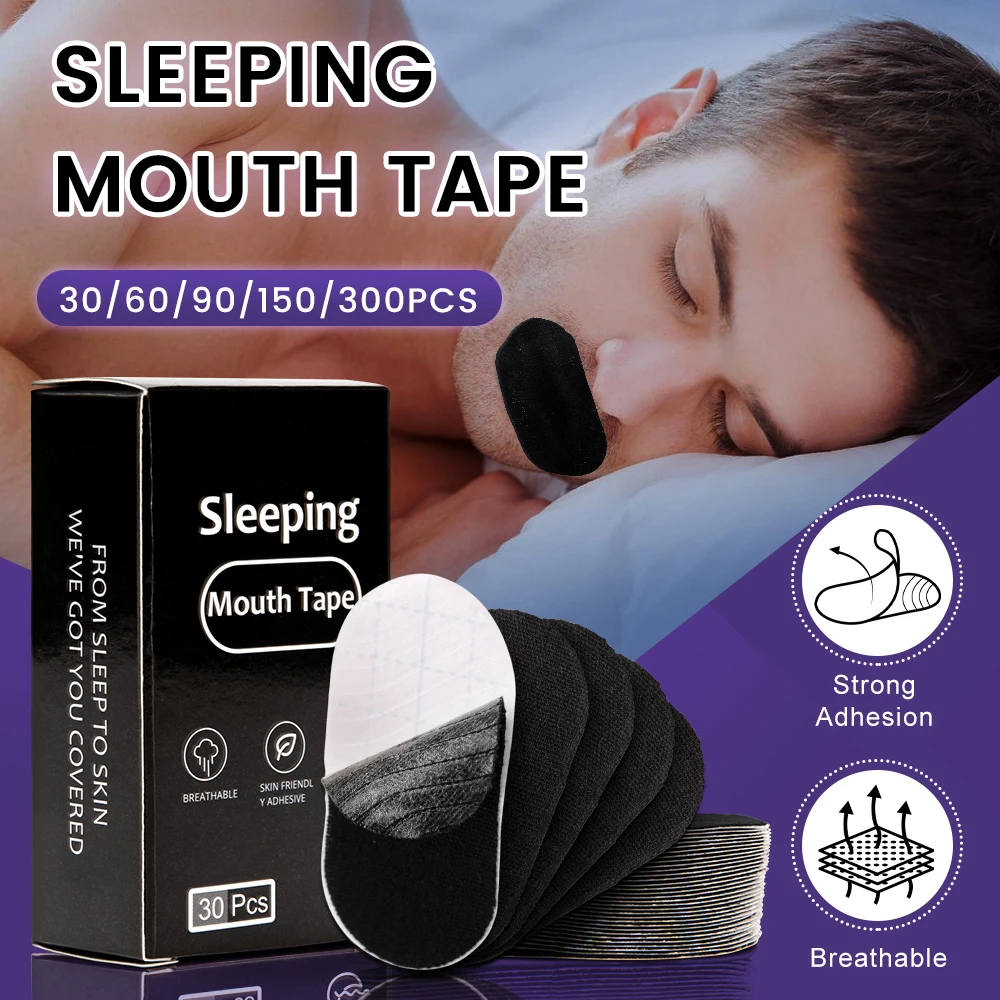 

30/60/90/150Pcs Mouth Tape Sleeping Keep Mouth Close Prevent Snoring Gentle Sleep Strip for Home Travel Mouth Tape Mouth Tape