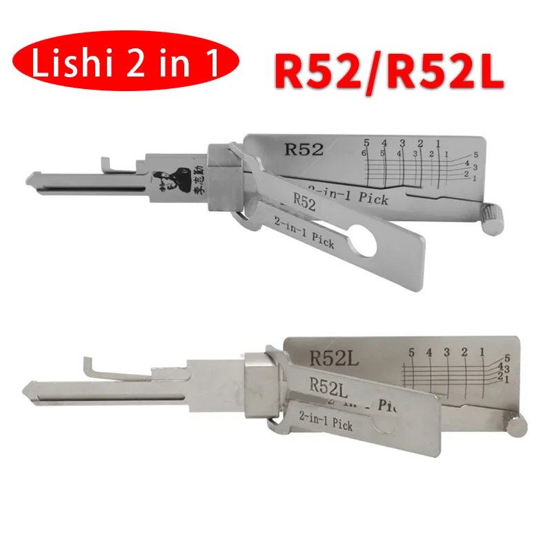 R52 R52L Lishi 2-in-1 For Mexico For Phillip Brand Of Locks Home Door Civil Lock Picking and Key Reader Professional