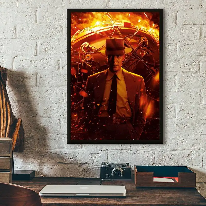 2023 أوروبا وأمريكا الفيلم الجديد Oppenheimer المشارك ورقة طباعة غرفة نوم المنزل مدخل بار مقهى الفن اللوحة الديكور