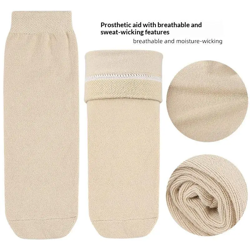 Prothesensocken aus hochelastischem Baumwollgewebe, verdickt, kein Pilling, für Prothesen am Gliedmaßenabschluss – Detail 4